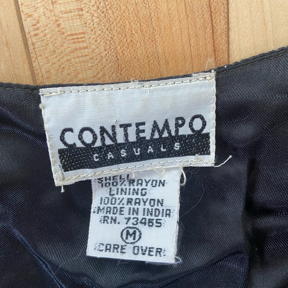 Vintage black embroidered button down vest. - Picture 7 of 12